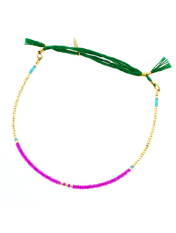 Shashi Fuchsia Mary Seed Bracelet