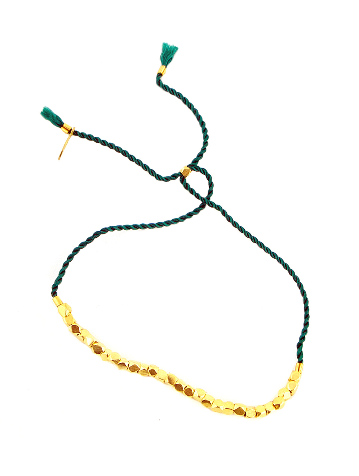 Shashi Emerald Nugget Slide Bracelet