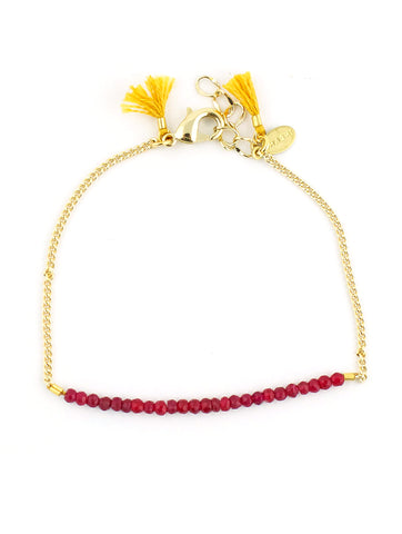 Shashi Ruby Natasha Chain Bracelet
