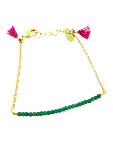 Shashi Emerald Natasha Chain Bracelet