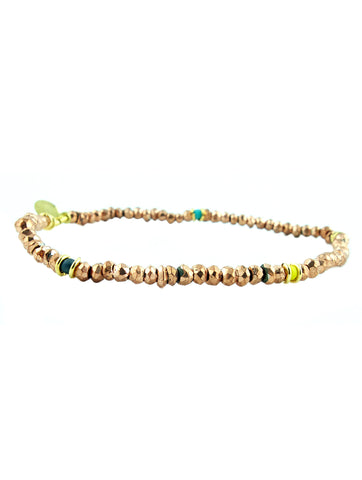 Shashi Noor Rose Gold Pyrite Gemstone Bracelet