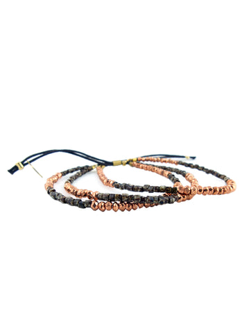 Shashi Rose Gold and Pyrite Blair Wrap