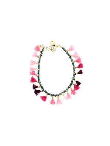 Shashi Jamie Gemstone Bracelet Fuchsia