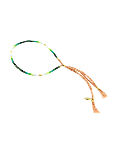 Ombre Slide Seed Green Bracelet
