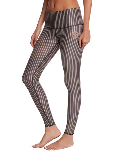 Teeki Dust Gold Stripped Hot Yoga Pant