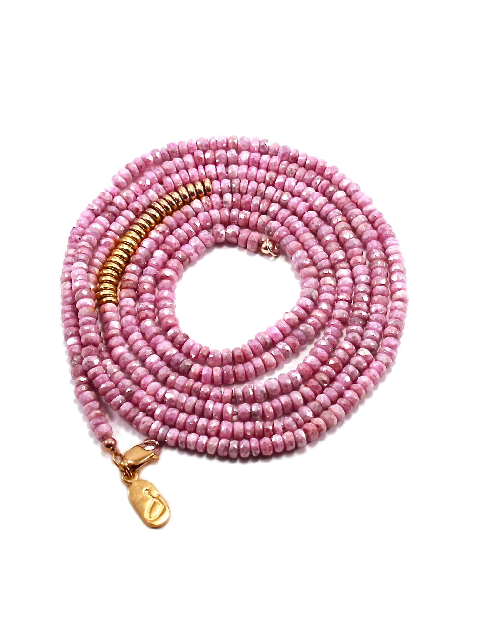 Amanda Pink Sapphire Beaded Necklace