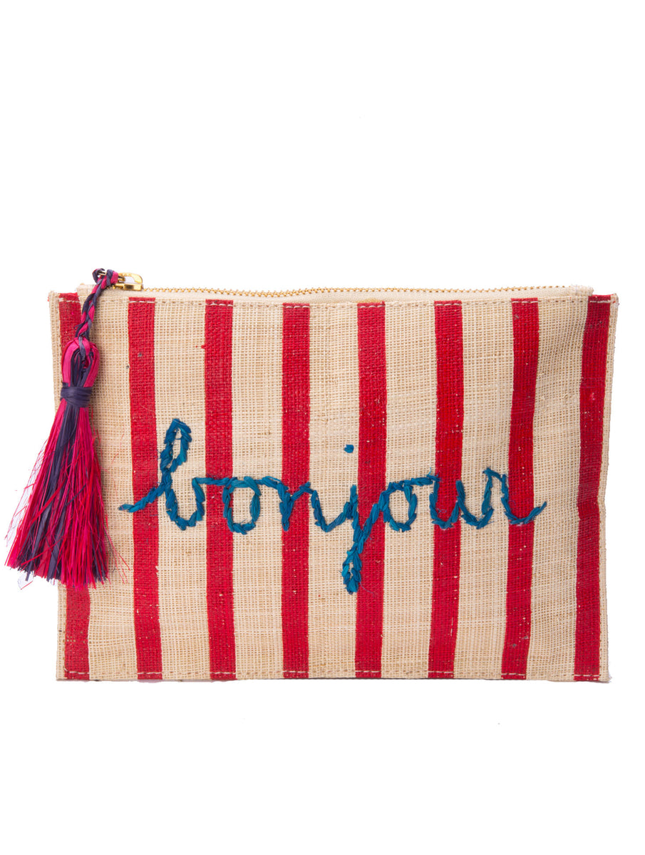 Kayu Bonjour Red Stripes Clutch