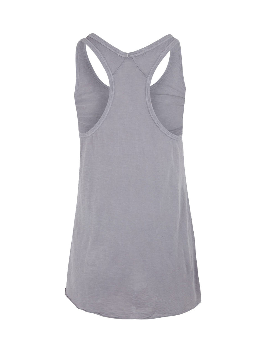 Stateside Slub Jersey Racer Tank - Silver