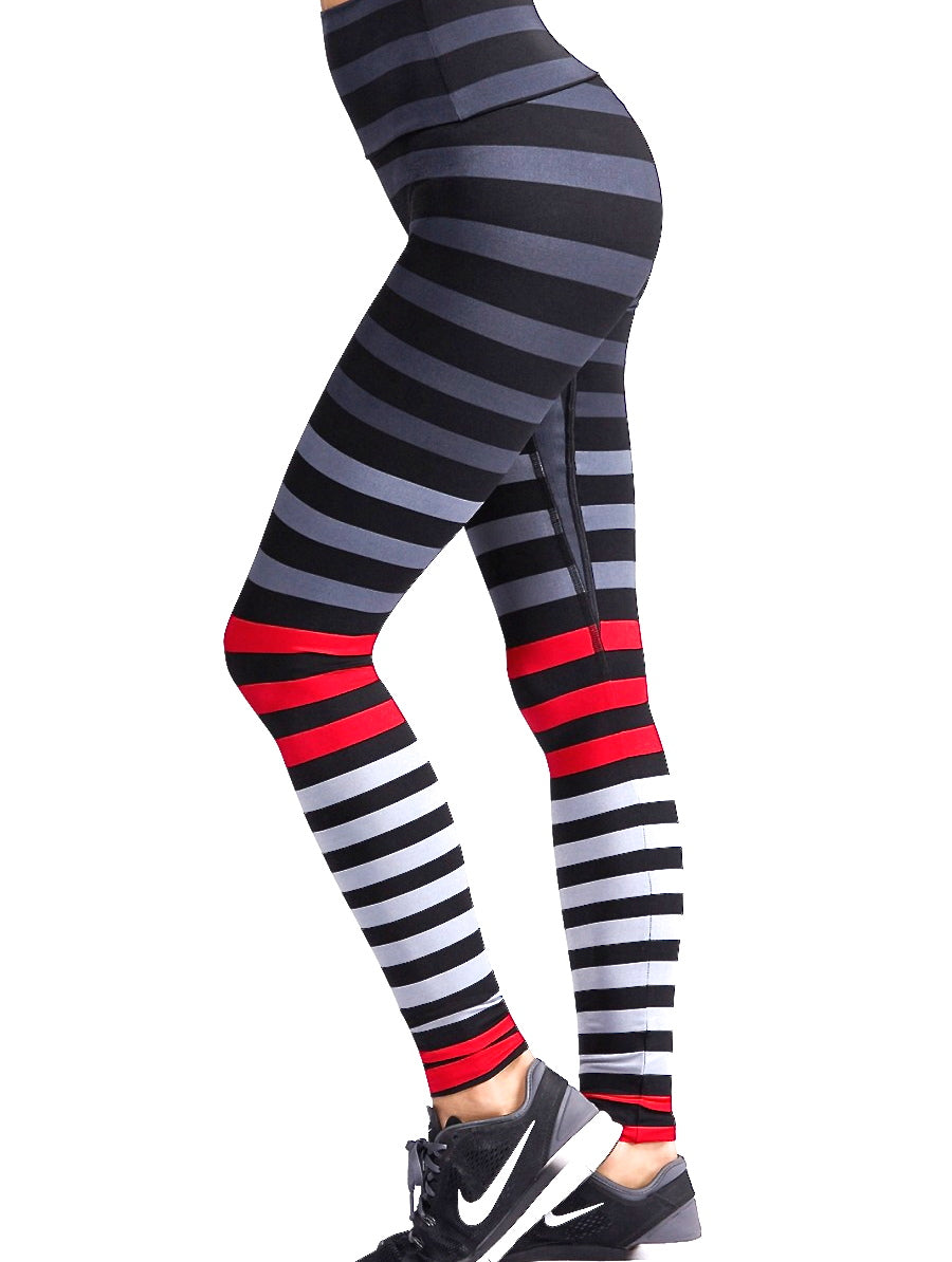 Sexy Striped Playful Ladies Yoga Pants