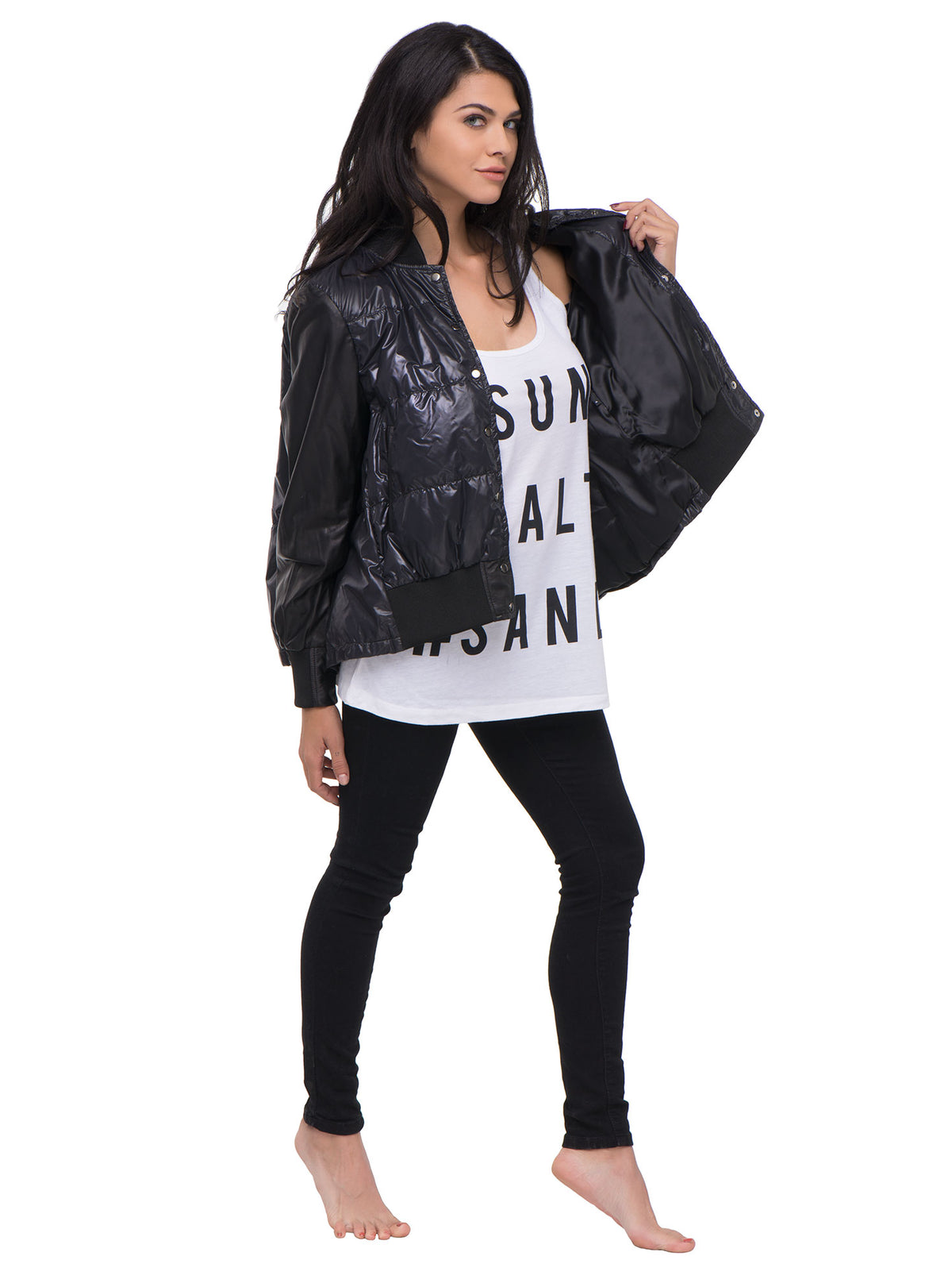 Avant-Garde Jet Black Bomber Jacket