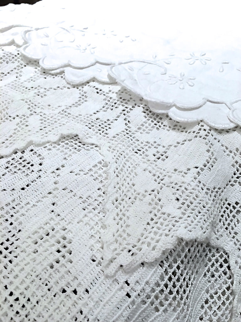 Skinny Strap Crochet Mini Dress - White-amla