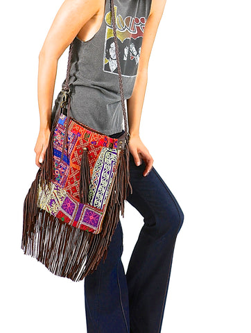 SUPINE SUEDE FRINGE CROSS BODY BAG - JADETRIBE