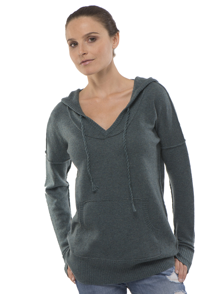 Olive Montego Plush Cashmere Hoodie- Amanda Mills LA