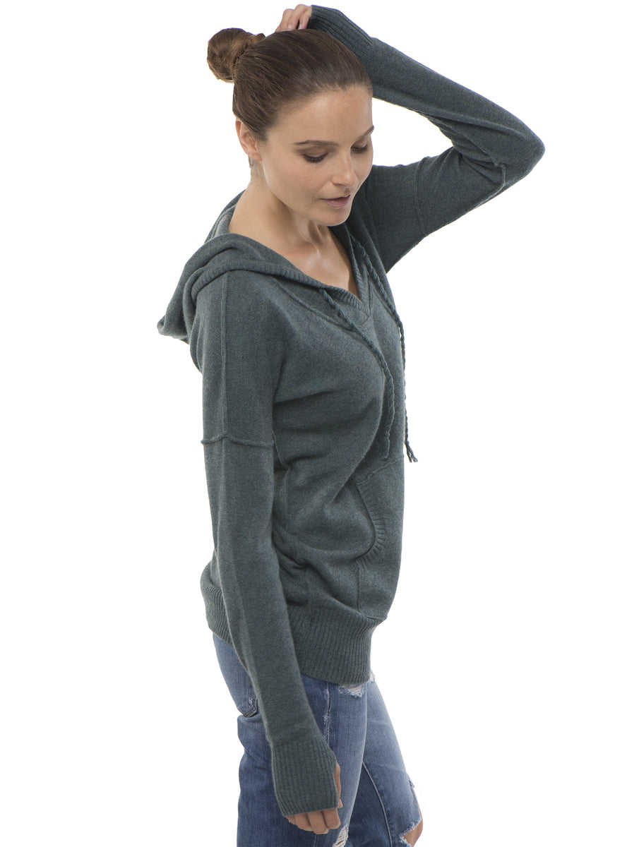 27 Miles Malibu - Olive Montego Cashmere Hoodie - Amanda Mills LA