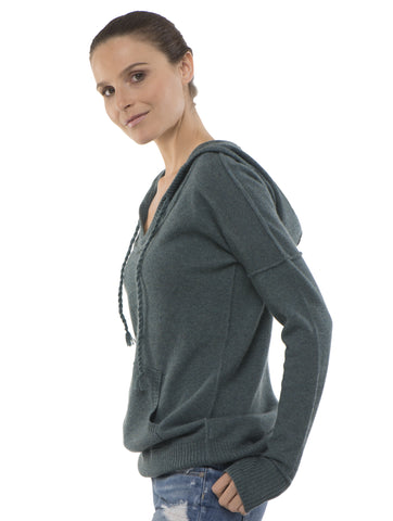 27 Miles Malibu - Olive Montego Cashmere Hoodie - Amanda Mills LA