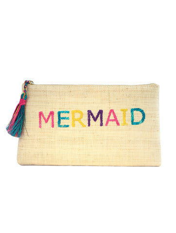 Kayu Mermaid Yellow Woven Clutch