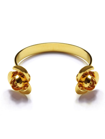 Mordekai Gold Rose Cuff Bracelet