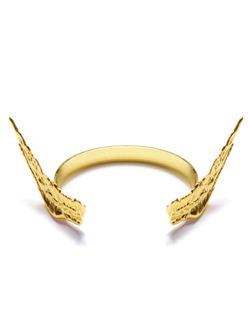 Mordekai Gold Wing Cuff Bracelet