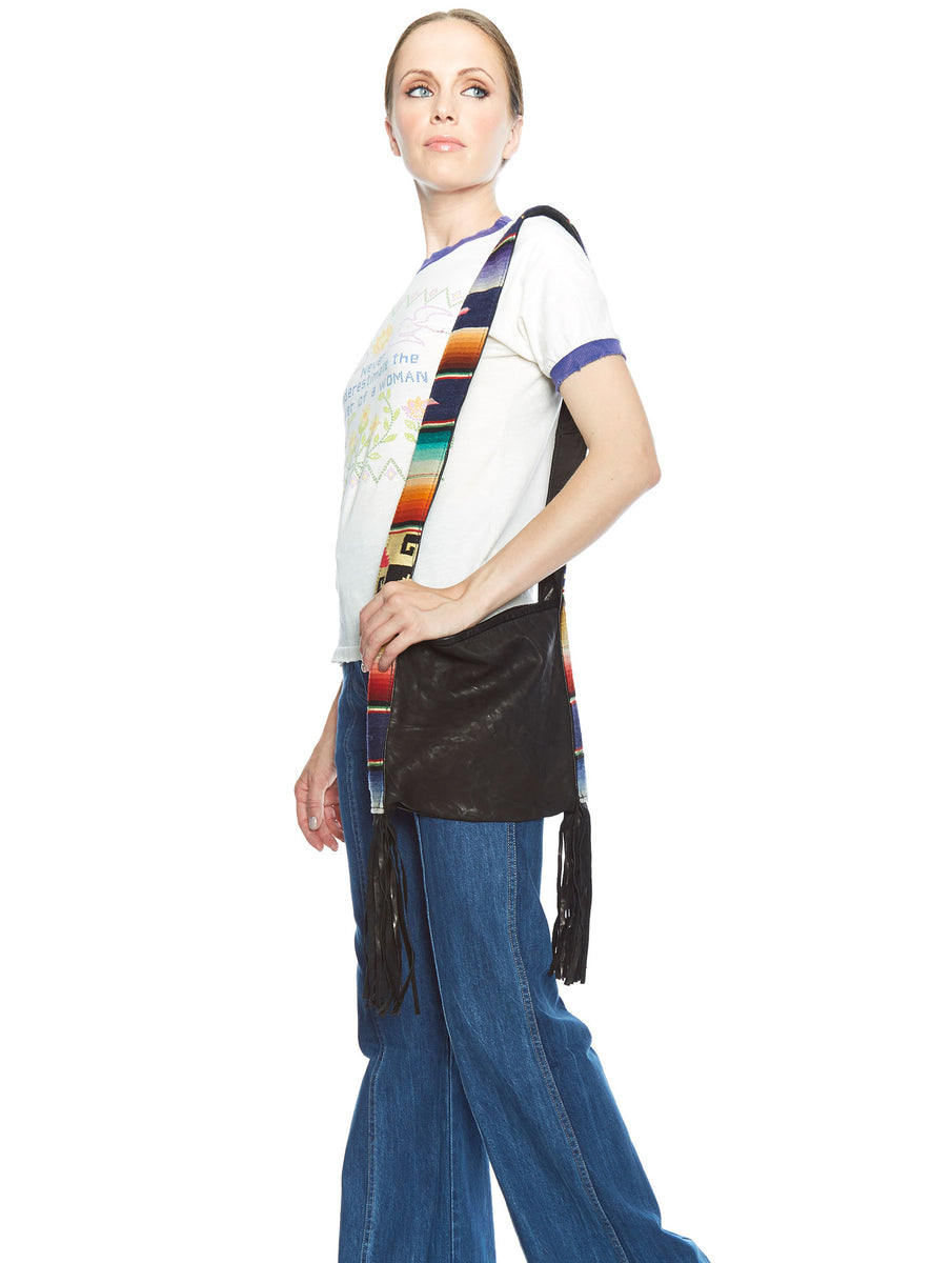 Serape Strap Leather Bag