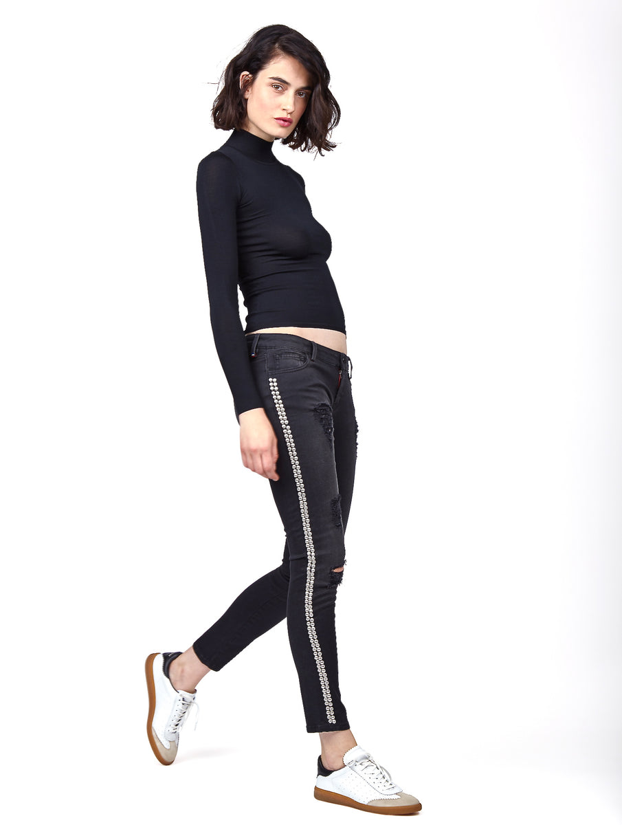 Etienne Marcel Studded Jeans - Black