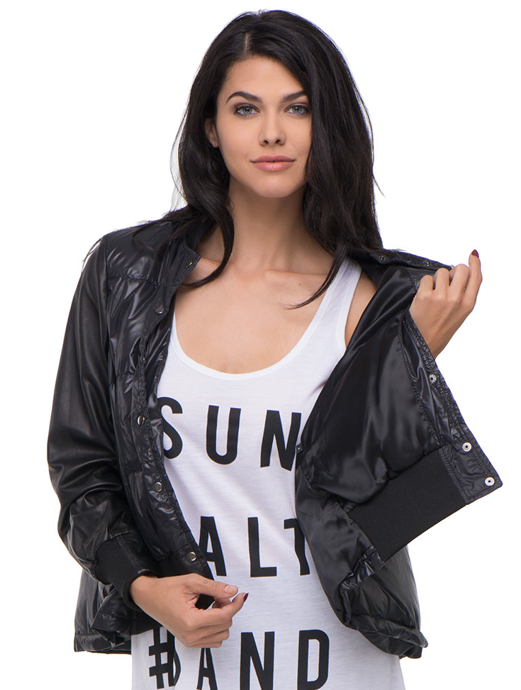 Avant-Garde Jet Black Bomber Jacket